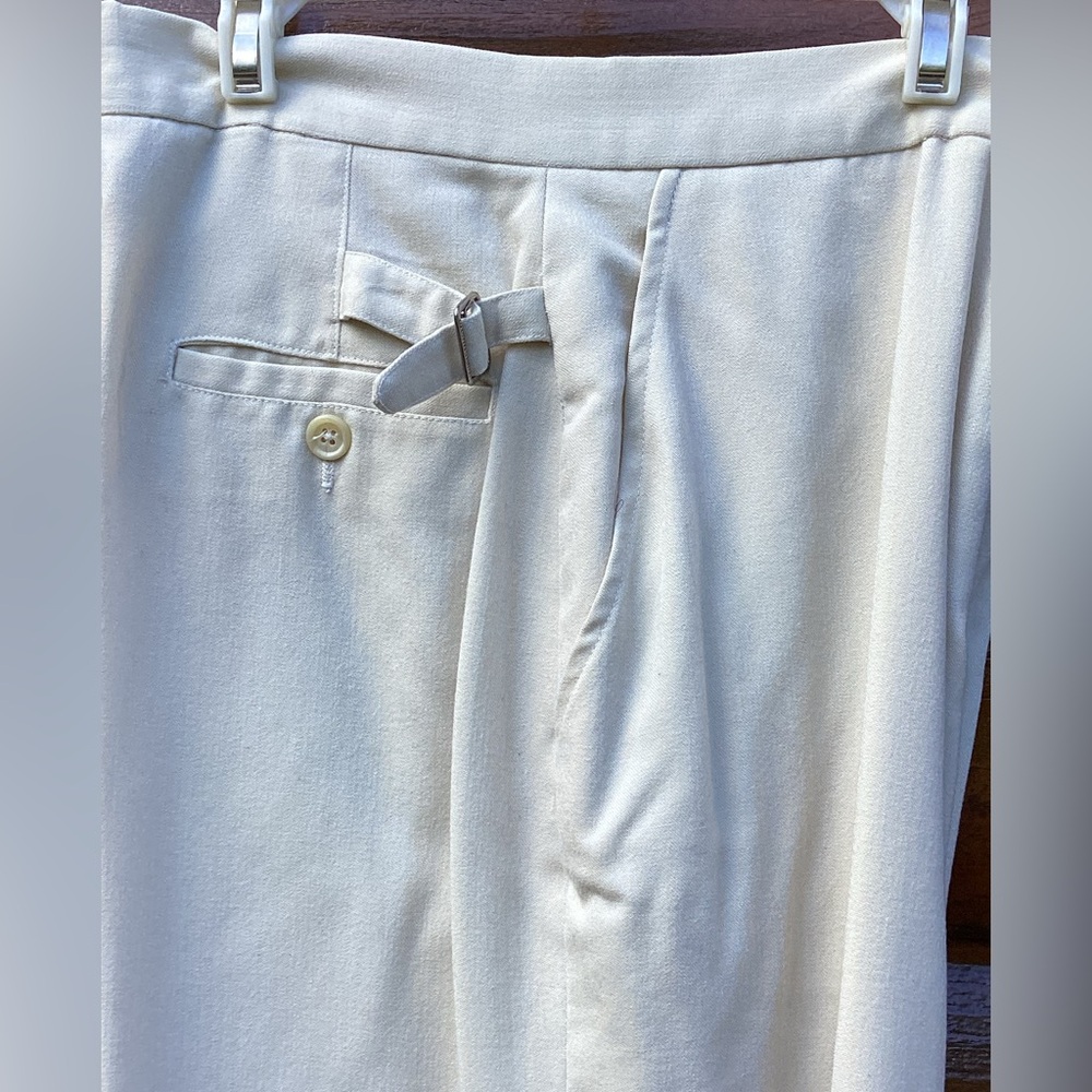 Ralph Lauren Cream Wide-Leg Pants - Picture 3 of 6